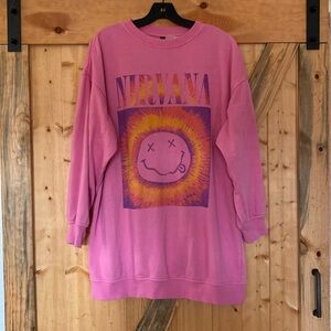 Nirvana Smiley Oversized Sweatshirt